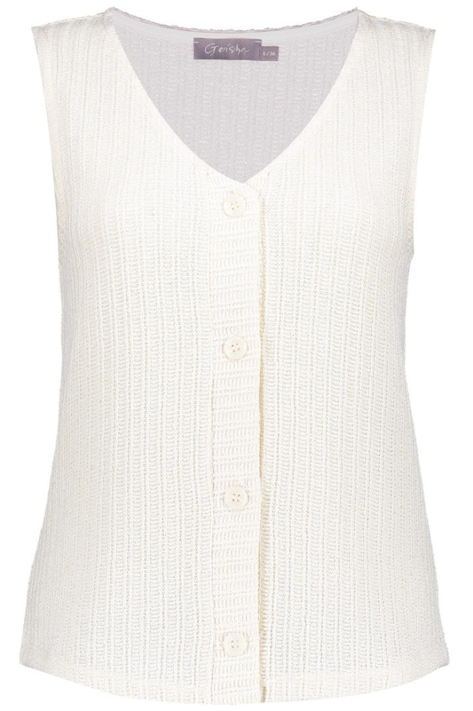 GILET MET STRUCTUUR 54350 41 000010 OFF-WHITE